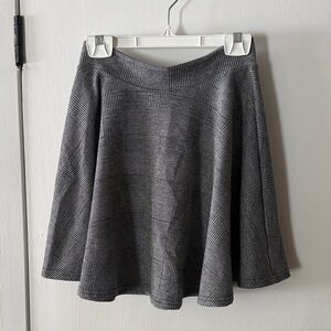 Revamped Charcoal Plaid Skater Skirt